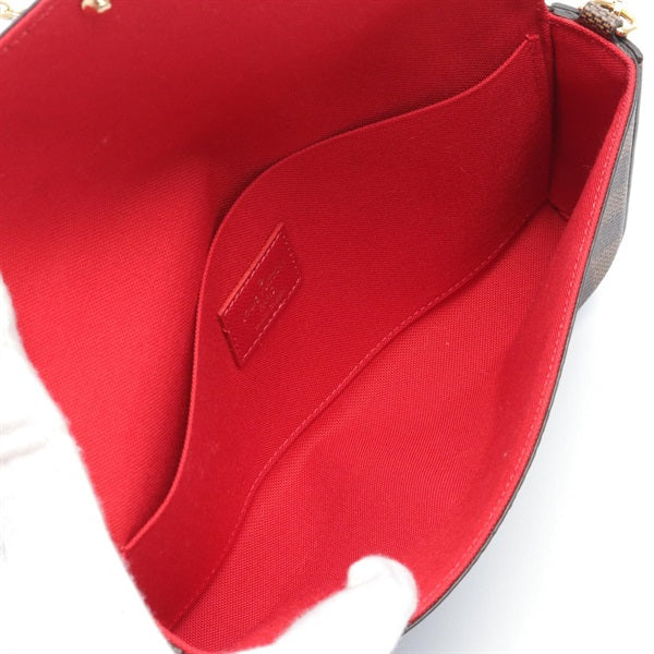 LV Felicie Pochette chain Shoulder Bag N40492 Damier Ebene Women